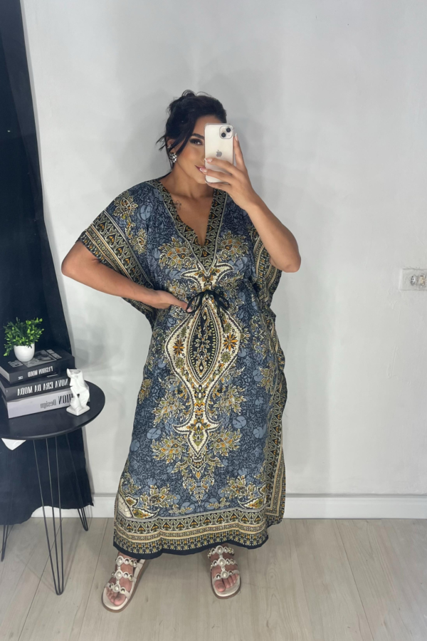 Kafta Longa Viscose Flor do Caribe - Image 8