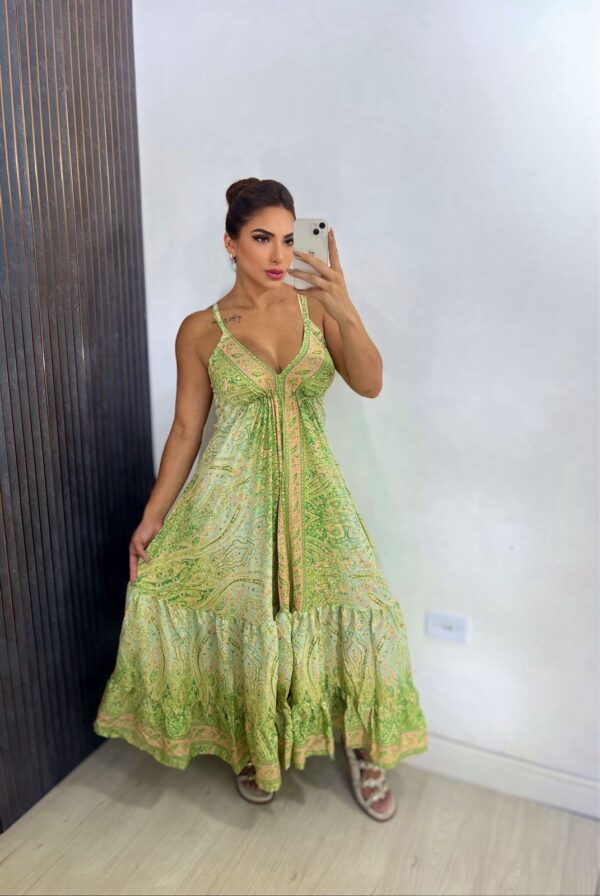 vestido seda costa nua estampas mix - Image 8