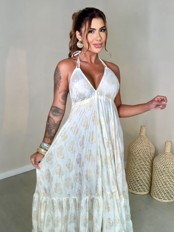 VESTIDO SEDA BRANCO COSTA NUA - Image 2