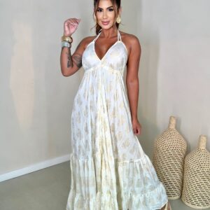 VESTIDO SEDA BRANCO COSTA NUA