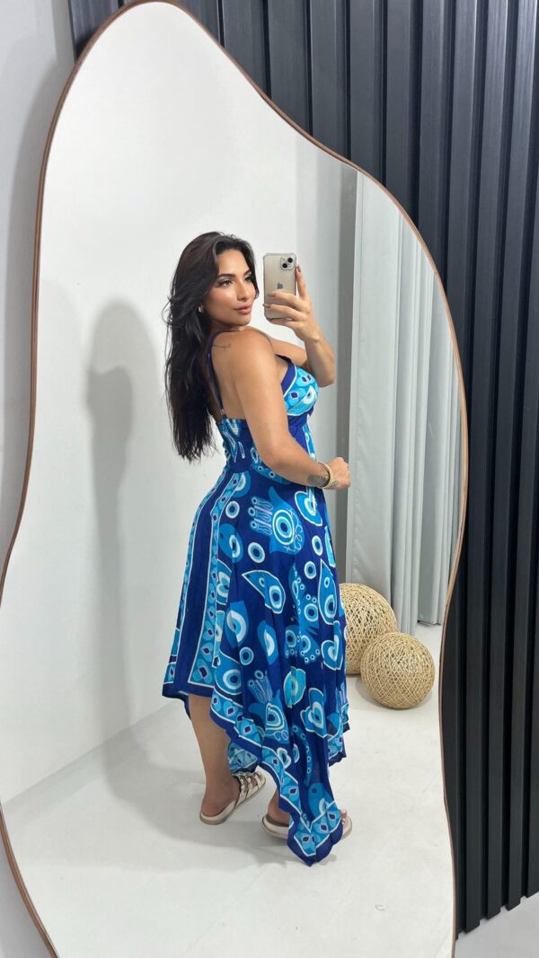 Vestido Olho Grego Costas Lastex - Image 3