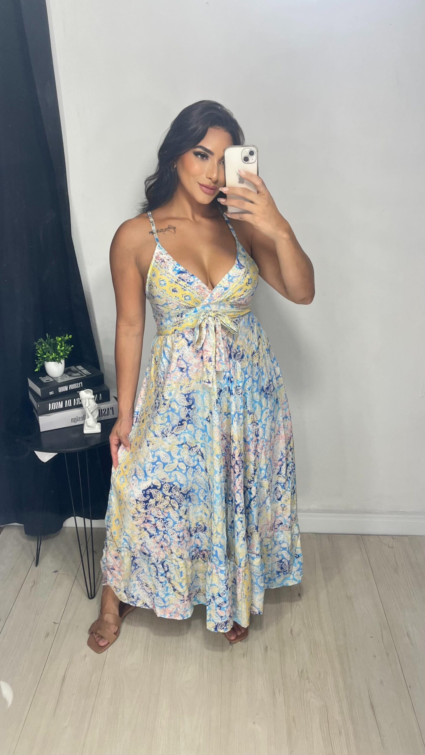 Vestido Seda- Lastex