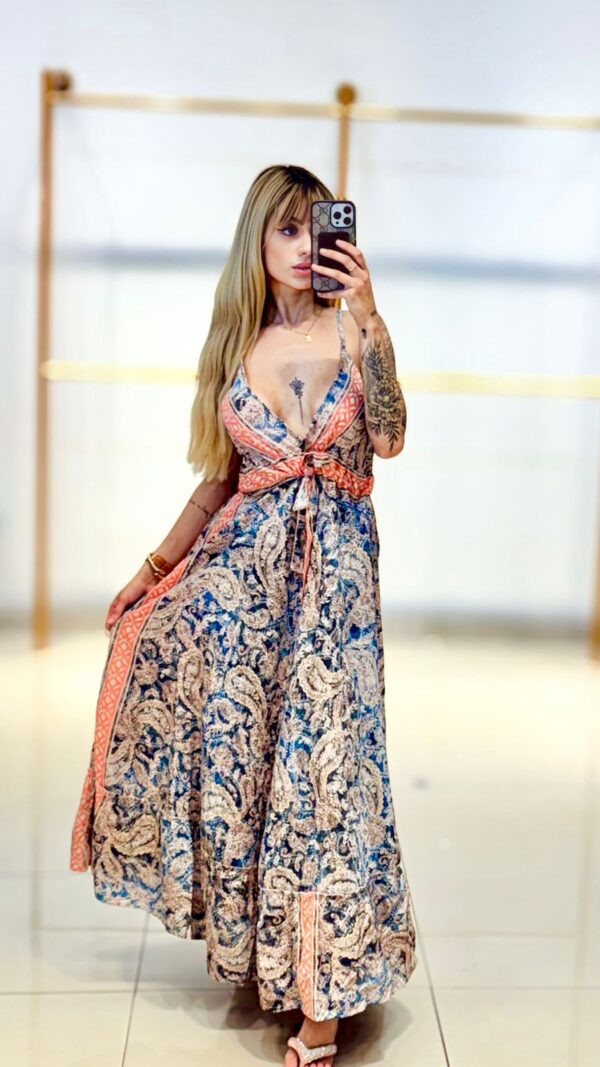 Vestido Seda- Lastex - Image 9