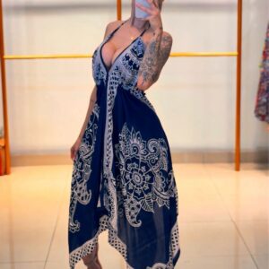 Vestido Dois Lenços Costas Nua