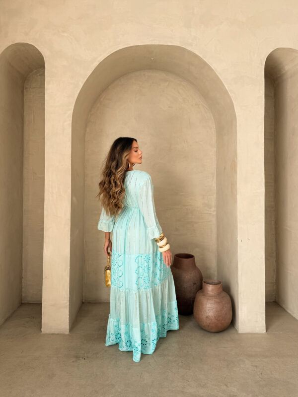 Vestido Longo com Detalhes Nas Mangas - Image 3