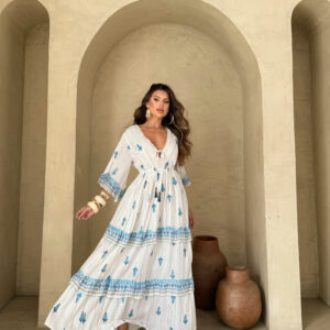 Vestido Longo - Super Luxo - Cordão no Busto