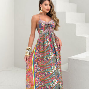 Vestido Seda longo- Estampas