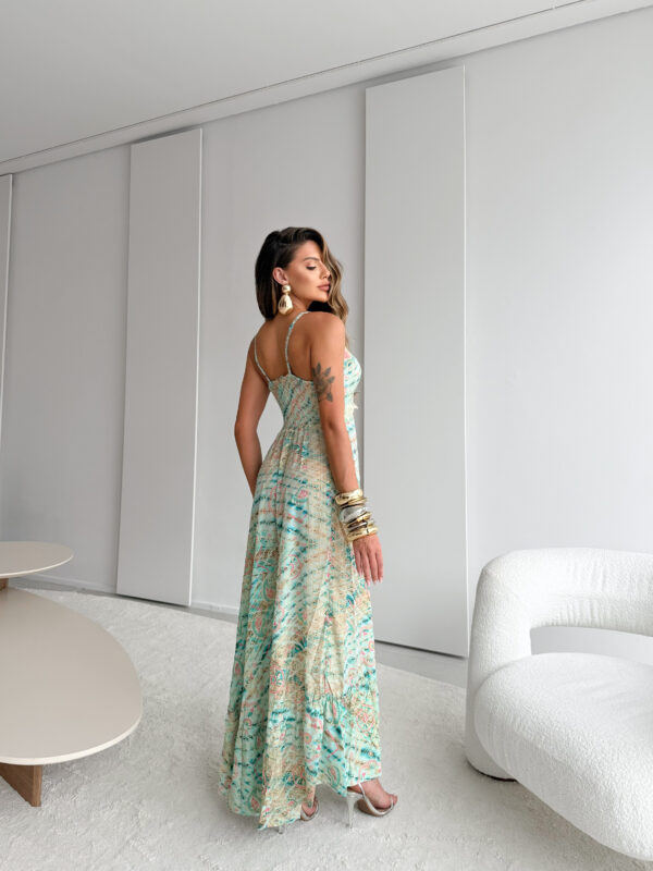 Vestido Longo Amarração na Cintura - Cores - Image 6