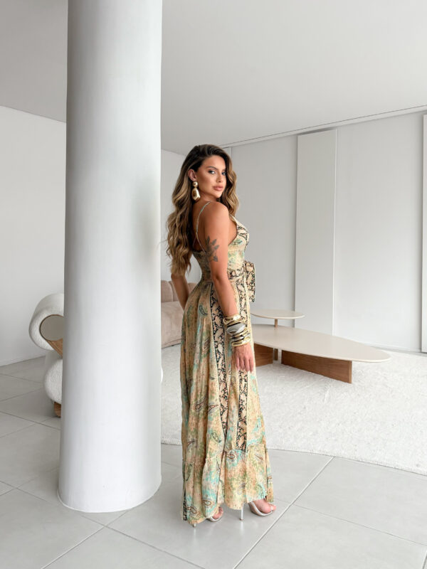 Vestido Longo Amarração na Cintura - Cores - Image 5